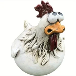 Resin Funny Chicken Garden Decoration