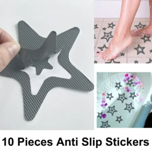 10 PCS Anti Slip Shower Tread Star/Snowflake Decals
