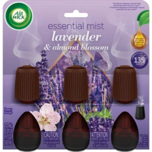 Essential Oil Air Freshener Refill 3 Count Lavender Almond Blossom
