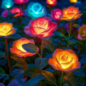 7-Color Changing Solar Powered Flower Lights