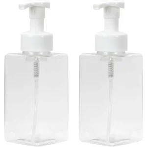 Refillable Foaming Soap Dispenser Set 2 Pack Clear