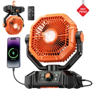 Portable Fan with LED Lantern 8 Speed Desk Fan with Remote